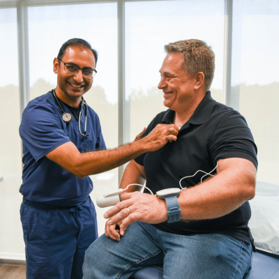Primary care in prince george 1 Vitalcare family practice doctor examining patient in clinic, representing primary care in prince george